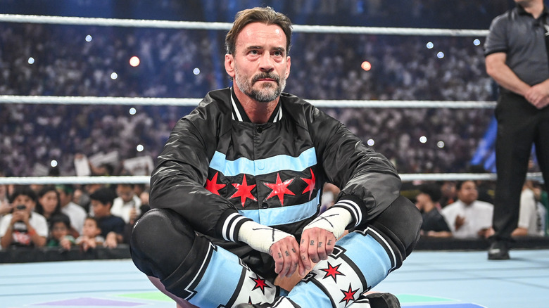 CM Punk enters the ring during Night Of Champions at Kingdom Arena on June 28, 2025 in Riyadh, Saudi Arabia.