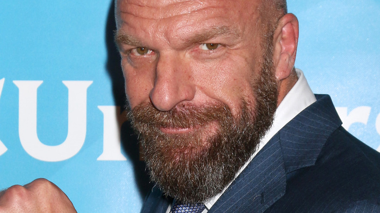 Triple H smiling