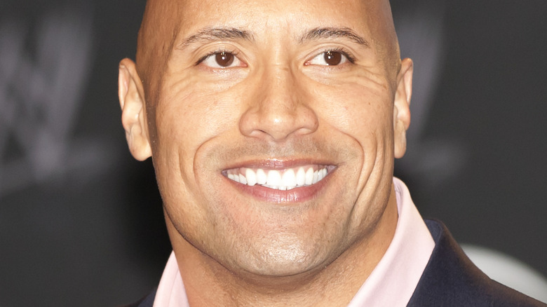 The Rock Smilining 