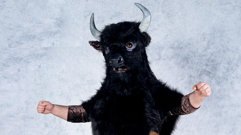 Halac wearing the Mantaur costume