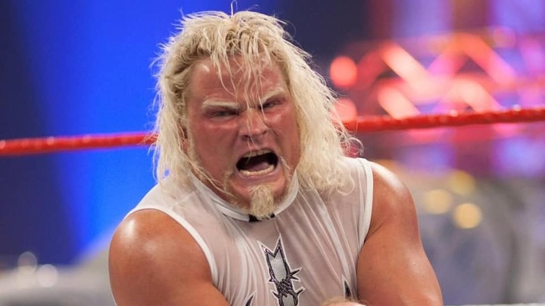 Mordecai grimacing in the ring