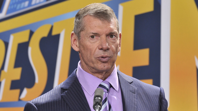 Vince McMahon attends a press conference to announce that WWE Wrestlemania 29 will be held at MetLife Stadium