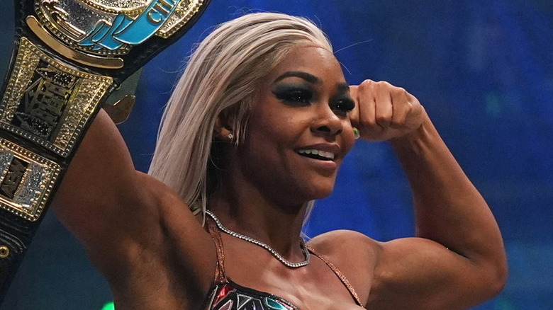 Jade Cargill flexes with TBS Championship