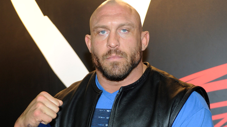 Ryback appears the World Wrestling Entertainment booth at Licensing Expo 2013
