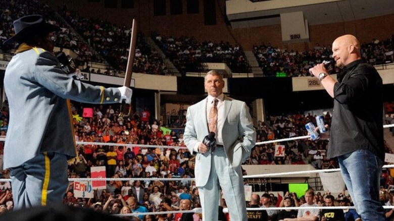 R-Truth "secedes" from WWE in a segment with Steve Austin and Vince McMahon