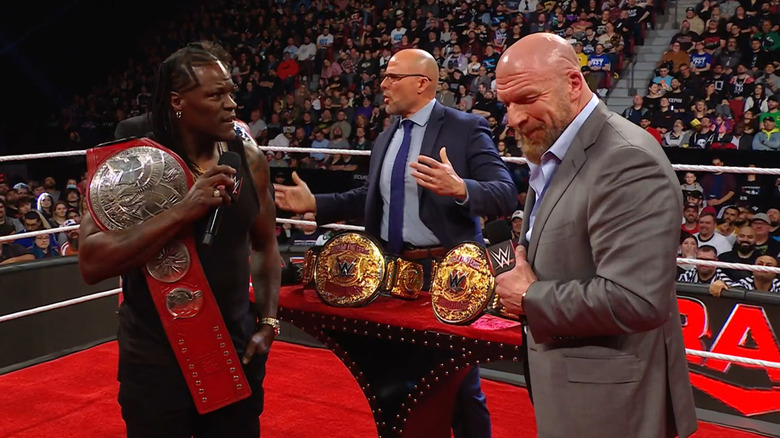 R-Truth makes Triple H laugh