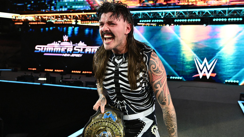 Dominik Mysterio after winning his championship defence match against AJ Style at SummerSlam, 2025.