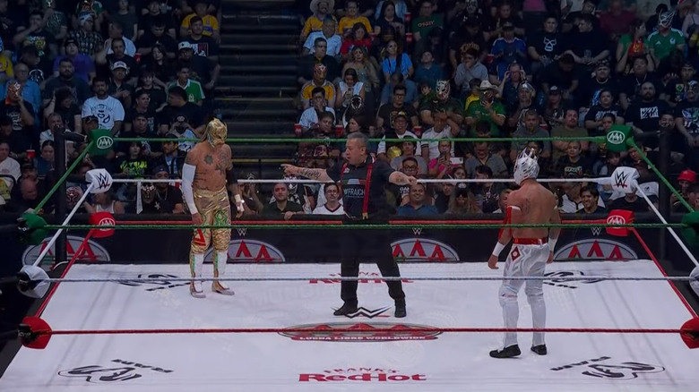 Rey Fenix and Laredo Kid in the ring