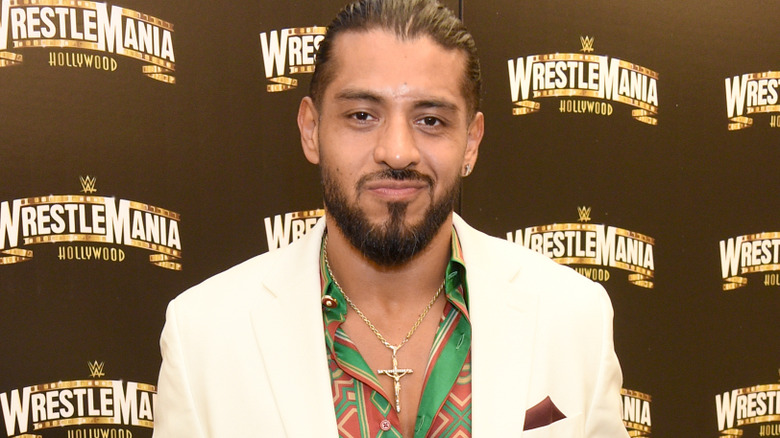 Santos Escobar wearing a white jacket