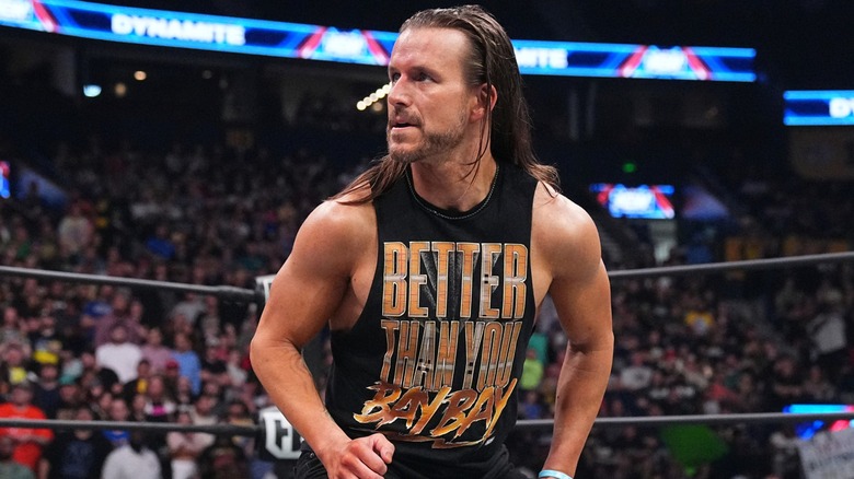 Adam Cole gets ready to strike