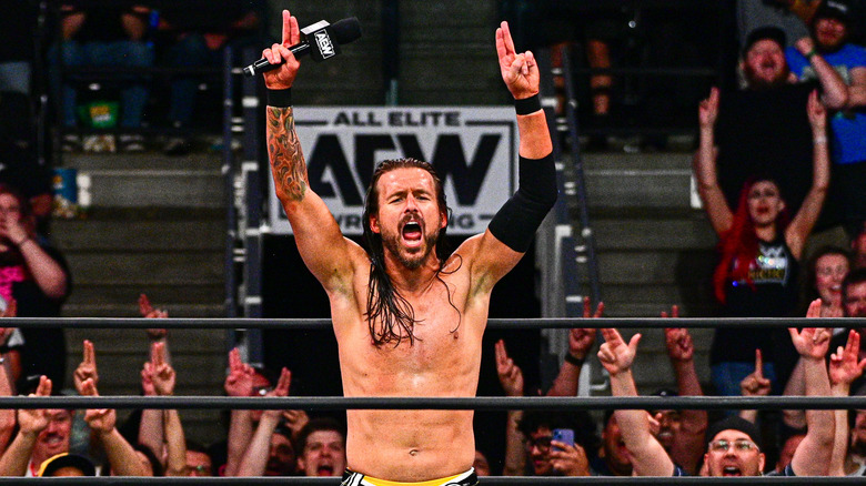 Adam Cole doing his trademark catchphrase