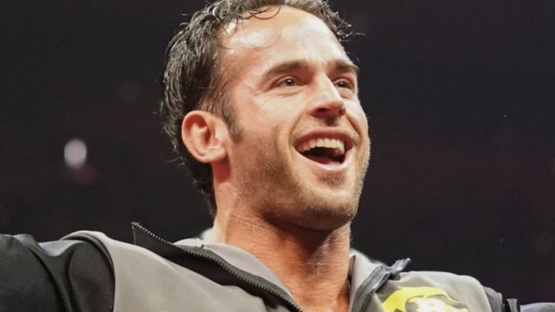 Roderick Strong posing in the ring