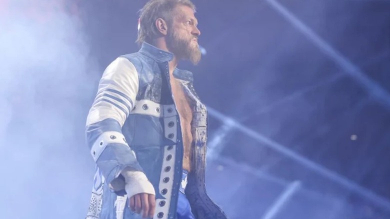 Adam Copeland heads down to the ring for a match in AEW.