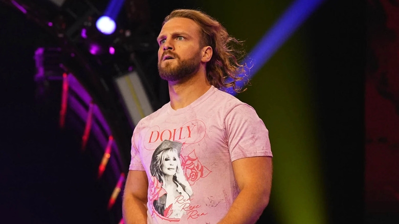 "Hangman" Adam Page rocking the Dolly Parton shirt