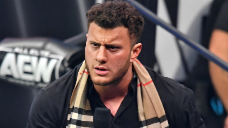 MJF and Adam Cole having a stare down