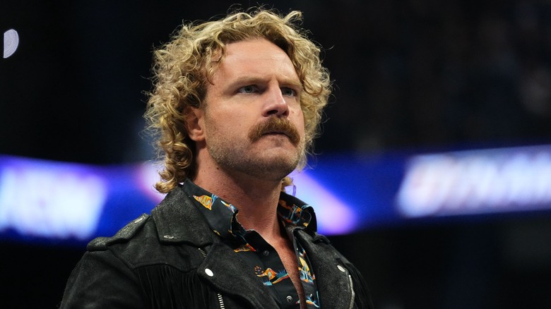 Hangman Page looks serious