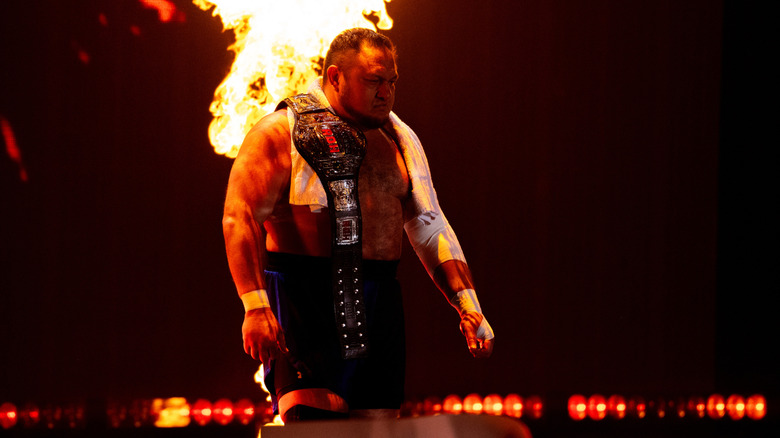 Samoa Joe makes an entrance