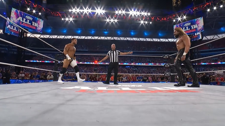 MJF and Andrade face off in the ring
