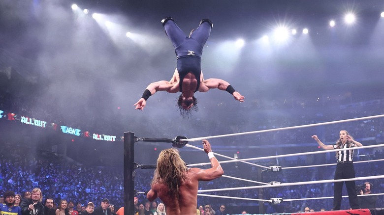 Pac moonsaults onto Andrade