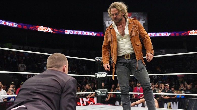 Hangman Page stares down Kyle Fletcher