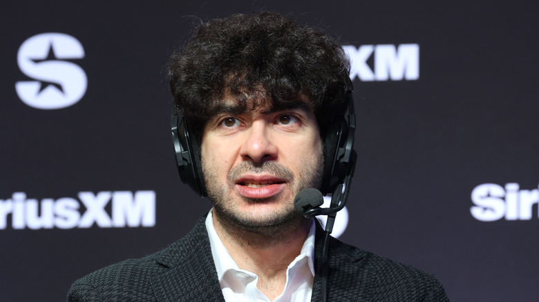 Tony Khan with the headset