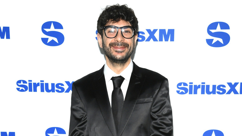 Tony Khan visits SiriusXM Studios on November 18, 2025 in New York City.