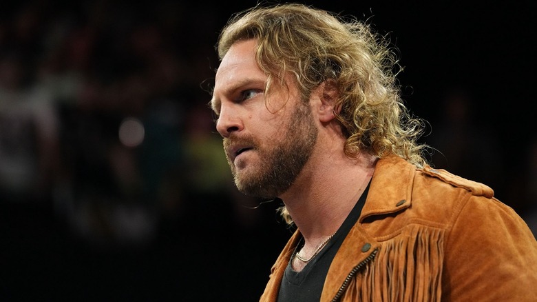 Hangman Page looks serious