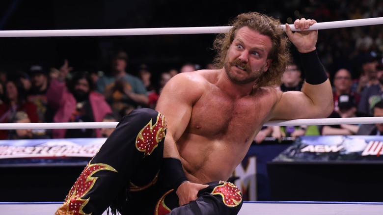 Hangman Page looks angry