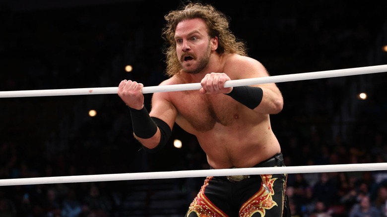 Hangman Page prepares for a buckshot lariat