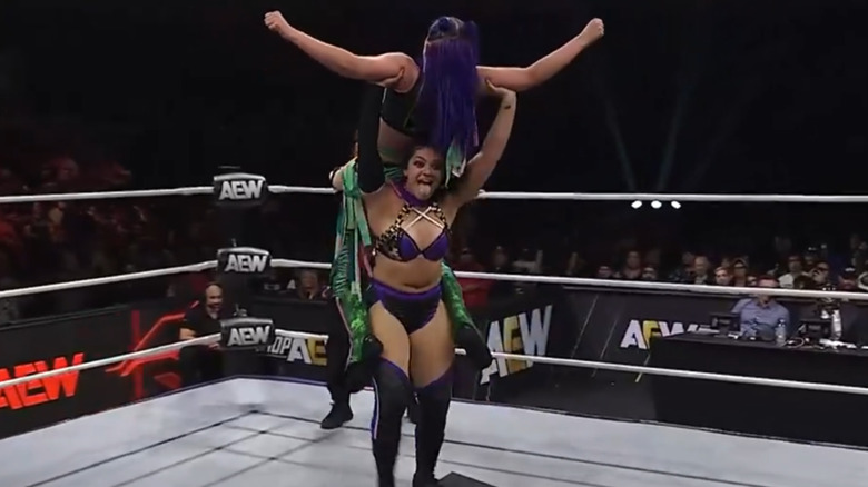 Persephone wrestles with Billie Starkz