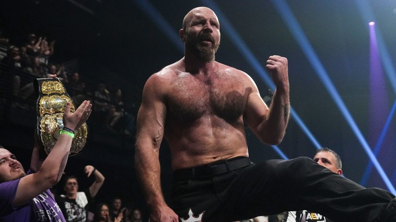 Jon Moxley poses