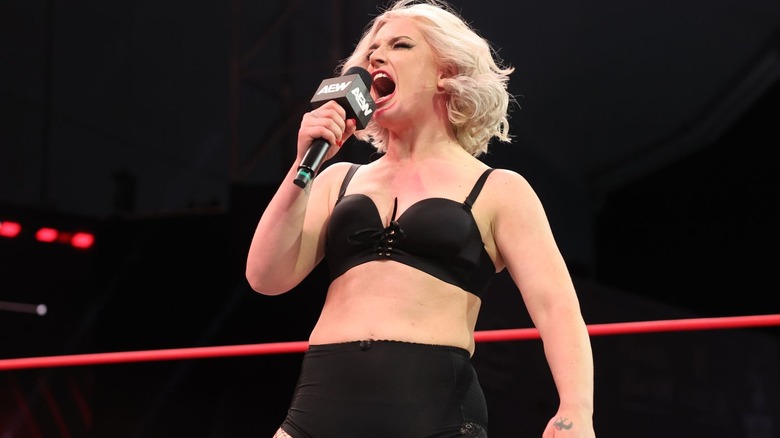 "Timeless" Toni with a mic