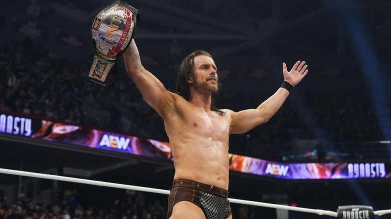 Adam Cole with the TNT Championship