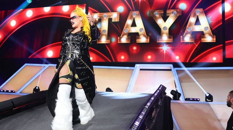 Taya Valkyrie walks to the ring