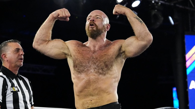 Jon Moxley flexes