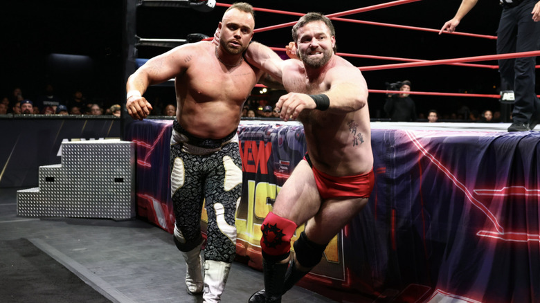 Wheeler and Austin during a match on the outside