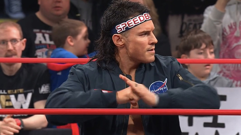 "Speedball" Mike Bailey strikes his iconic pose.