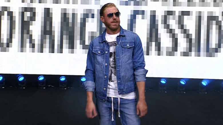 Orange Cassidy nonchalantly makes his way to the ring.