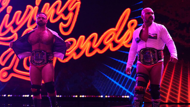 FTR With the AEW Tag Team Titles 