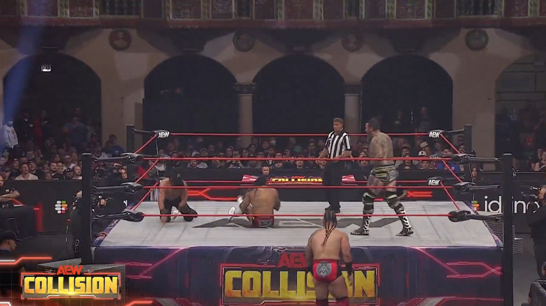All four men in the ring