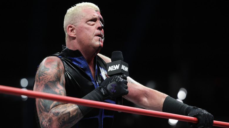 Rhodes speaking inside the ring