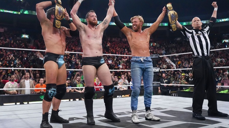 The Conglomeration celebrate with their titles