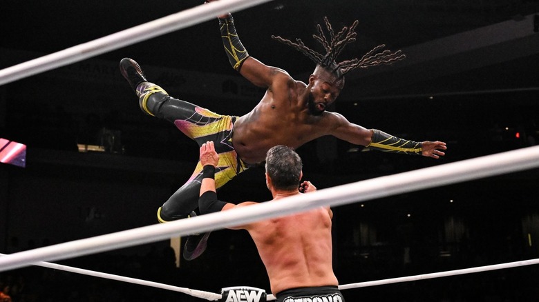 Kofi Kingston flies