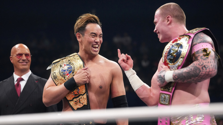 Kazuchika Okada and Kyle Fletcher on AEW Collision