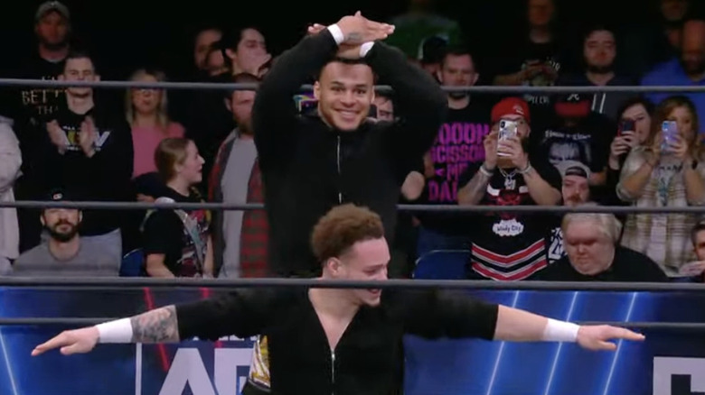 Top Flight posing in the ring