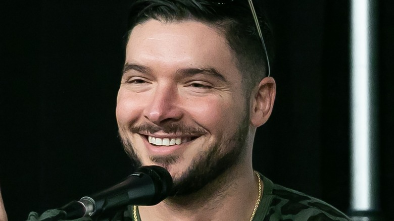 Page at a speaking engagement