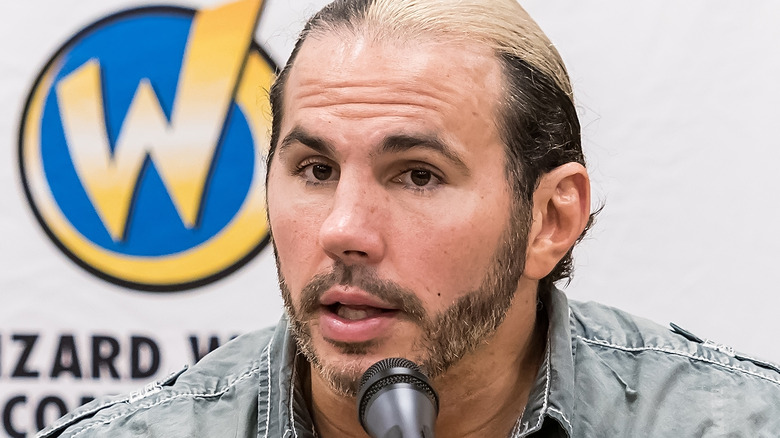 Hardy at a speaking engagement