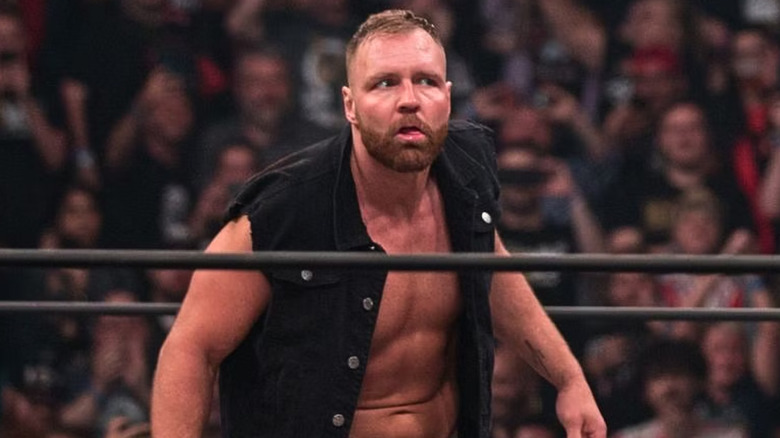 Jon Moxley wearing a black vest