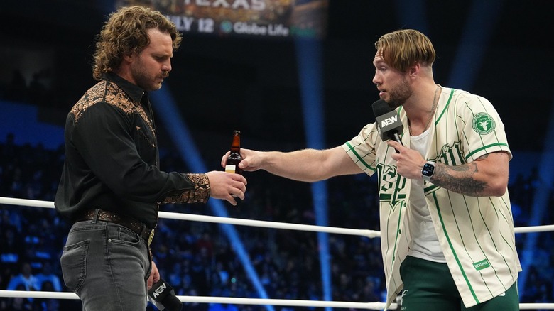 Will Ospreay hands Hangman Page a beer