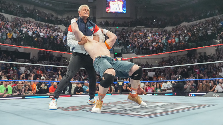 Cody Rhodes hits Cross Rhodes on John Cena